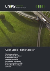 Unify OpenStage PhoneAdapter Notice De Montage
