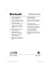 EINHELL TE-TS 36/210 Li-Solo Instructions D'origine