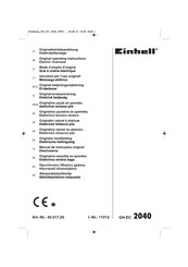 EINHELL GH-EC 2040 Mode D'emploi D'origine