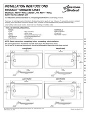 American Standard PASSAGE A8010T-RHO Instructions D'installation