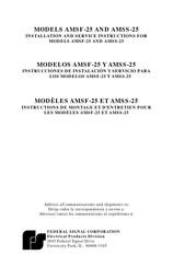 Federal Signal Corporation AMSS-25 Instructions De Montage Et D'entretien