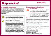 Raymarine A Série Guide De Référence Rapide