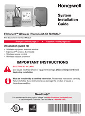 Honeywell EConnect TL9160AR Guide D'installation