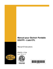 GSi CF1500H Manuel D'instructions