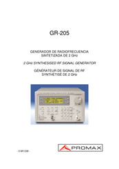 Promax GR-205 Manuel D'instructions