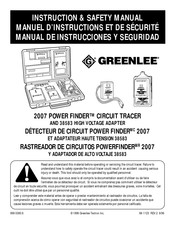 Greenlee POWER FINDER 2007 Manuel D'instructions Et De Sécurité