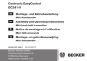 Becker Centronic EasyControl EC241-II Notice De Montage Et D'utilisation