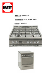 Ariston C 65 P6 XF INOX Instructions Pour L'installation