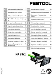 Festool KP 65/2 Mode D'emploi