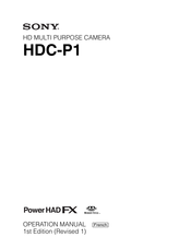 Sony HDC-P1 Manuel D'utilisation