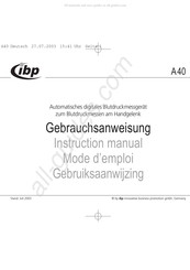 IBP A40 Mode D'emploi
