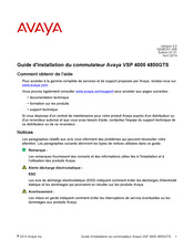 Avaya VSP 4000 4850GTS-PWR+ Guide D'installation