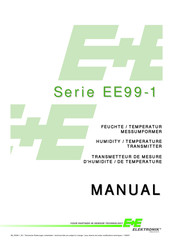E+E Elektronik EE99-1 Série Manuel