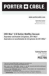 Porter Cable PCC795 Manuel D'instructions