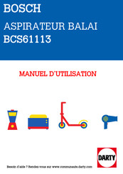 Bosch BCS61113 Notice D'utilisation