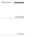 ROSIERES LVI 1000 CRX Mode D'emploi