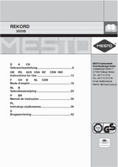 Mesto REKORD 3533S Mode D'emploi