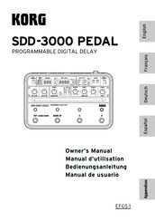 Korg SDD-3000 PEDAL Manuel D'utilisation