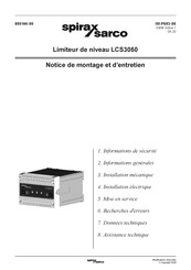 Spirax Sarco LCS3050 Notice De Montage Et D'entretien