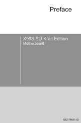 MSI X99S SLI Krait Edition Mode D'emploi