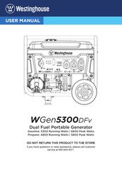 Westinghouse WGen5300DFv Manuel De L'utilisateur