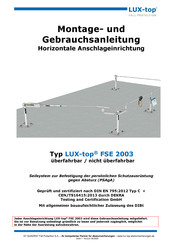 ST Quadrat LUX-top FSE 2003 Instructions De Montage Et D'utilisation