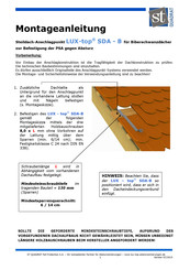 ST Quadrat LUX-top SDA-B Instructions De Montage