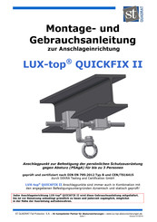 ST Quadrat LUX-top QUICKFIX II Manuel De Montage Et D'utilisation