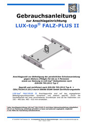 ST Quadrat LUX-top FALZ-PLUS II Manuel D'utilisation