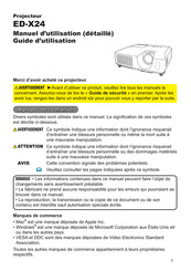 Hitachi ED-X24 Guide D'utilisation