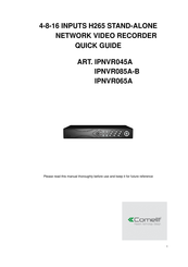 Comelit HDDVR004A Guide Rapide