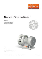 BUSCH Fossa FO 0035 A Notice D'instructions