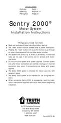 Truth Hardware Sentry 2000 Instructions D'installation