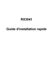 Asus RX3041 Guide D'installation Rapide