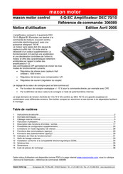 Maxon 306089 Notice D'utilisation