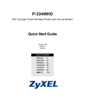 Zyxel P-334WHD Guide Rapide