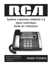 RCA TC25825 Mode D'emploi
