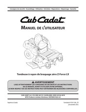 Cub Cadet Z-Force LX Manuel De L'utilisateur