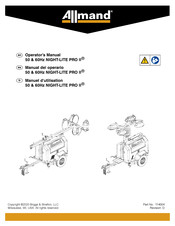 Allmand NIGHT-LITE PRO II Manuel D'utilisation