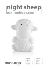 miniland baby night sheep Mode D'emploi