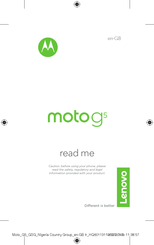 Lenovo Moto G5 Mode D'emploi