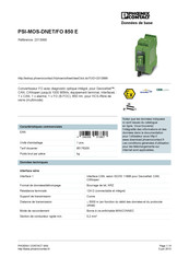 Phoenix Contact PSI-MOS-DNET/FO 850 E Mode D'emploi