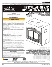 Napoleon HIGH COUNTRY 3000H Manuel D'installation Et D'opération