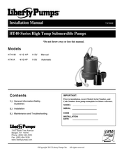 Liberty Pumps HT41A-2 Manuel D'installation