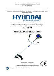 Hyundai HDBT45 Manuel D'instructions