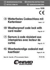 Conrad Electronic 75 15 16 Notice D'emploi