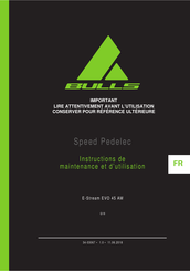 Bulls Speed Pedelec Instructions D'utilisation Et De Maintenance