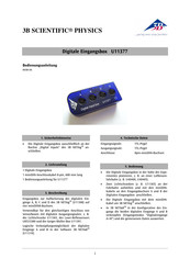 3B SCIENTIFIC PHYSICS U11377 Instructions D'utilisation