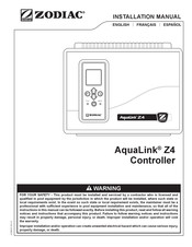 Zodiac AquaLink Z4 Manuel D'installation