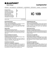 Blaupunkt IC 109 Instructions De Montage